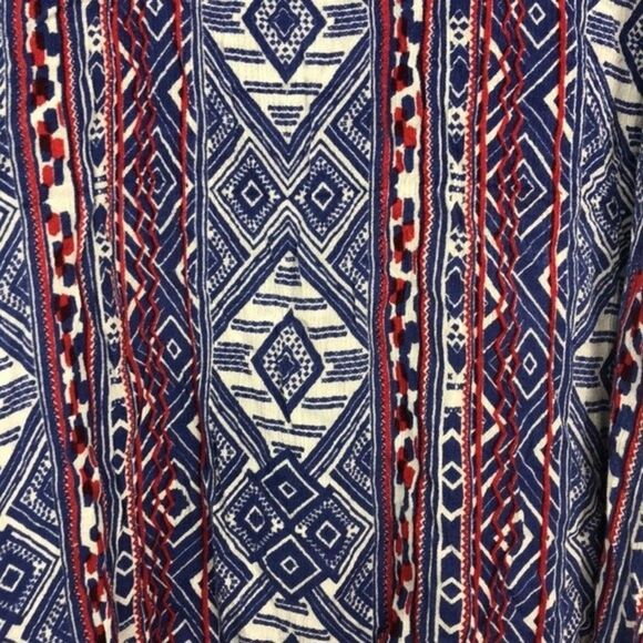 Chic Souls Tribal Pattern Fringe Sleeveless Top 1X RM-C - Picture 4 of 6